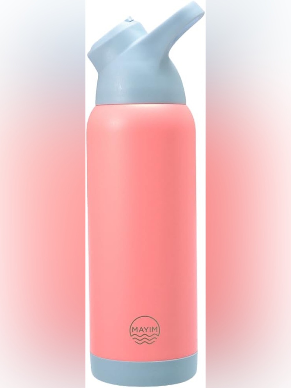 Pink Insulated Water Bottle with Light Blue Spout